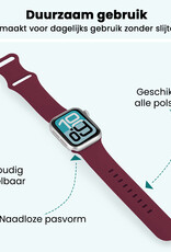Forterra Forterra Apple Watch Bandje Siliconen Verstelbaar (38/40/41 mm) - Donker Rood