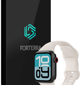 Forterra Forterra Apple Watch Bandje Siliconen Verstelbaar (38/40/41 mm) - Ivoor