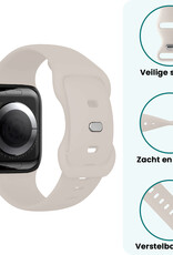 Forterra Forterra Apple Watch Bandje Siliconen Verstelbaar (38/40/41 mm) - Ivoor