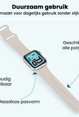 Forterra Forterra Apple Watch Bandje Siliconen Verstelbaar (38/40/41 mm) - Ivoor