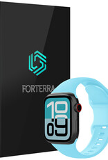 Forterra Forterra Apple Watch Bandje Siliconen Verstelbaar (38/40/41 mm) - Lichtblauw