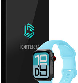 Forterra Forterra Apple Watch Bandje Siliconen Verstelbaar (38/40/41 mm) - Lichtblauw