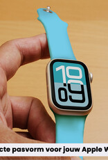 Forterra Forterra Apple Watch Bandje Siliconen Verstelbaar (38/40/41 mm) - Lichtblauw