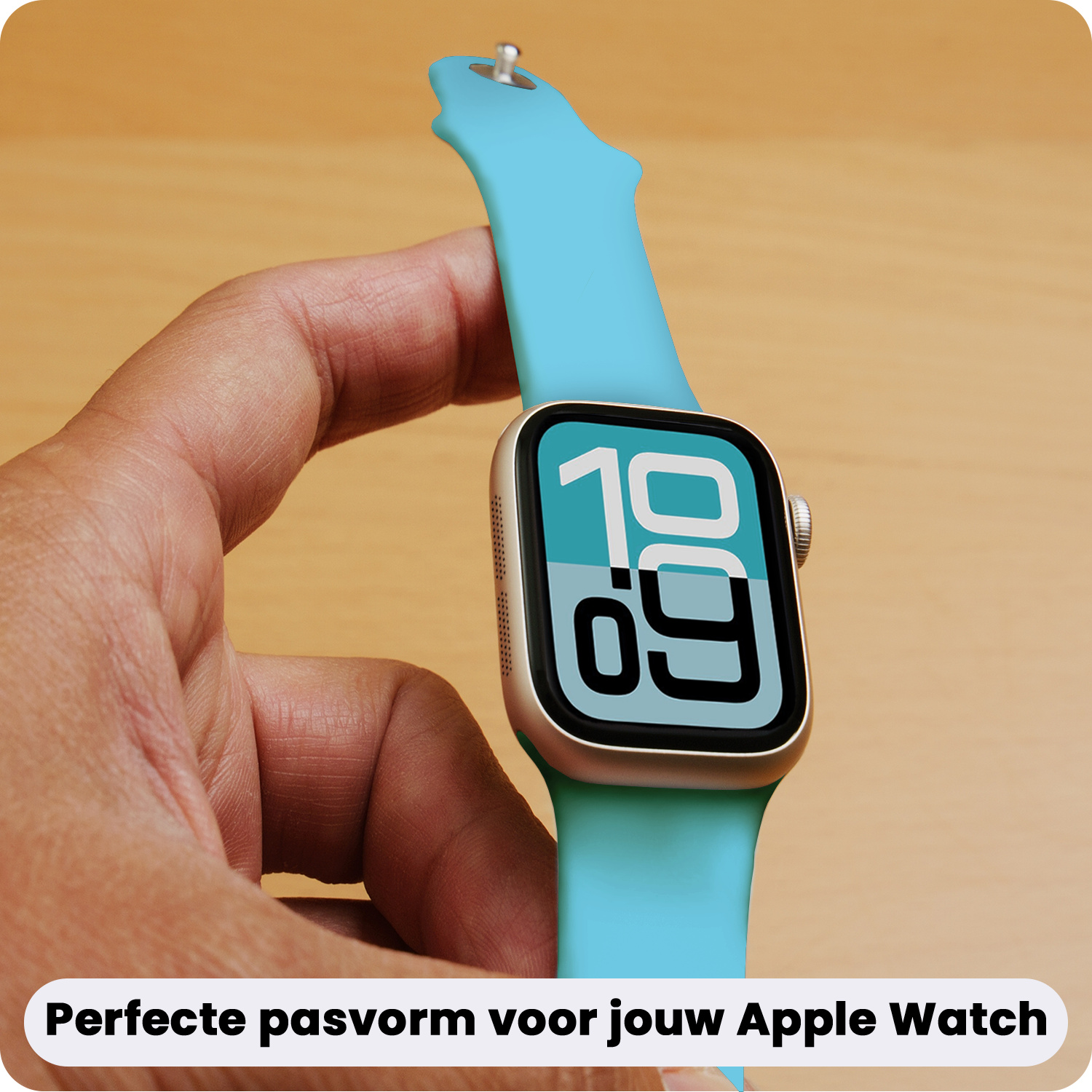 Forterra Forterra Apple Watch Bandje Siliconen Verstelbaar (38/40/41 mm) - Lichtblauw