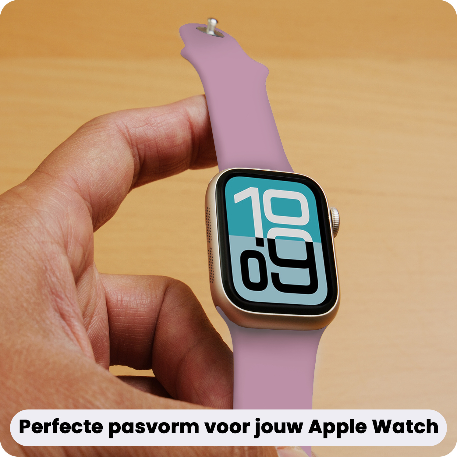 Forterra Forterra Apple Watch Bandje Siliconen Verstelbaar (38/40/41 mm) - Lila