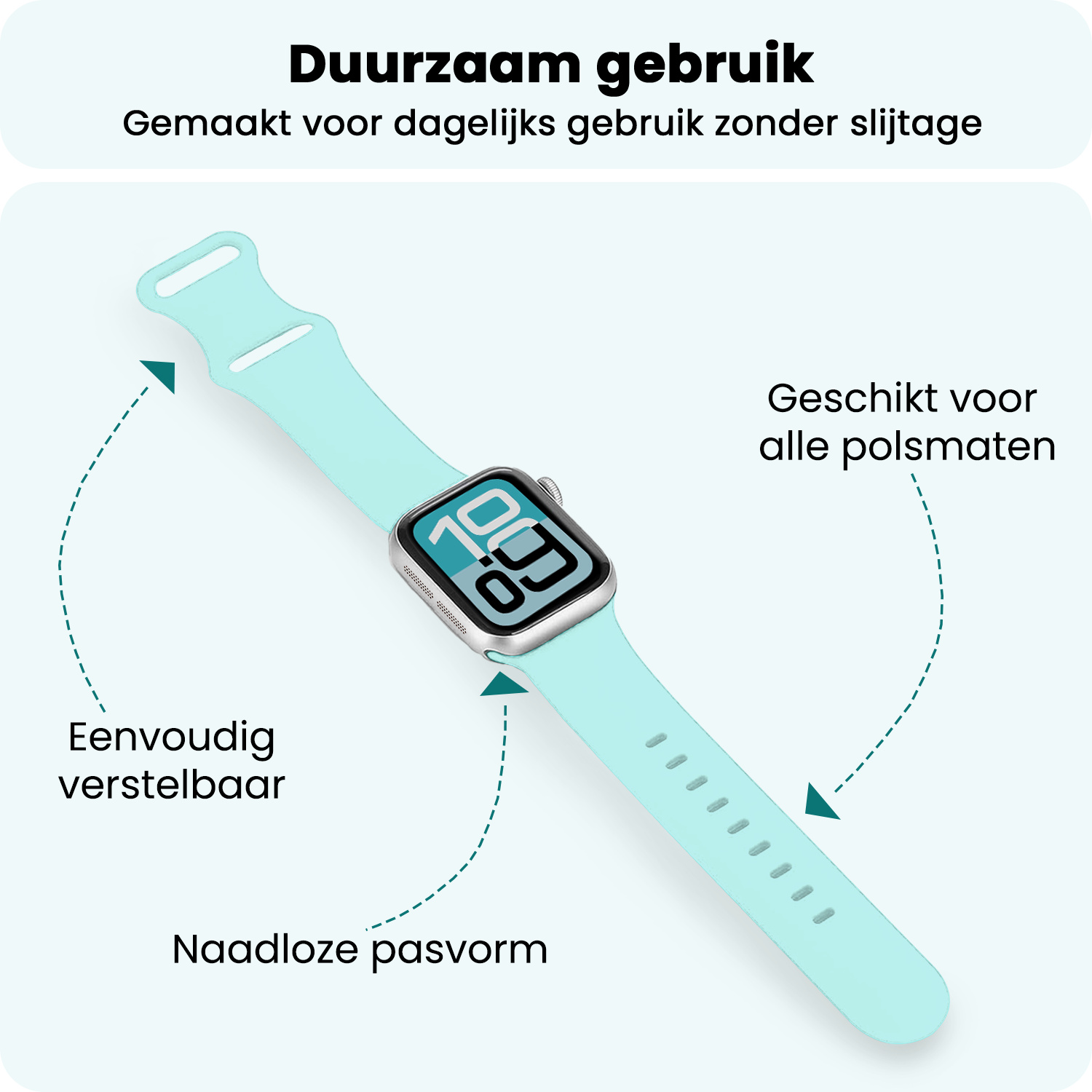 Forterra Forterra Apple Watch Bandje Siliconen Verstelbaar (38/40/41 mm) - Oud Roze