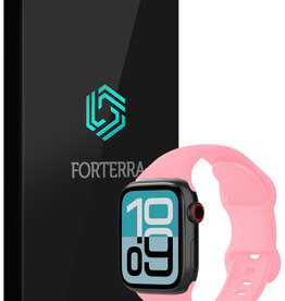 Forterra Forterra Apple Watch Bandje Siliconen Verstelbaar (38/40/41 mm) - Roze