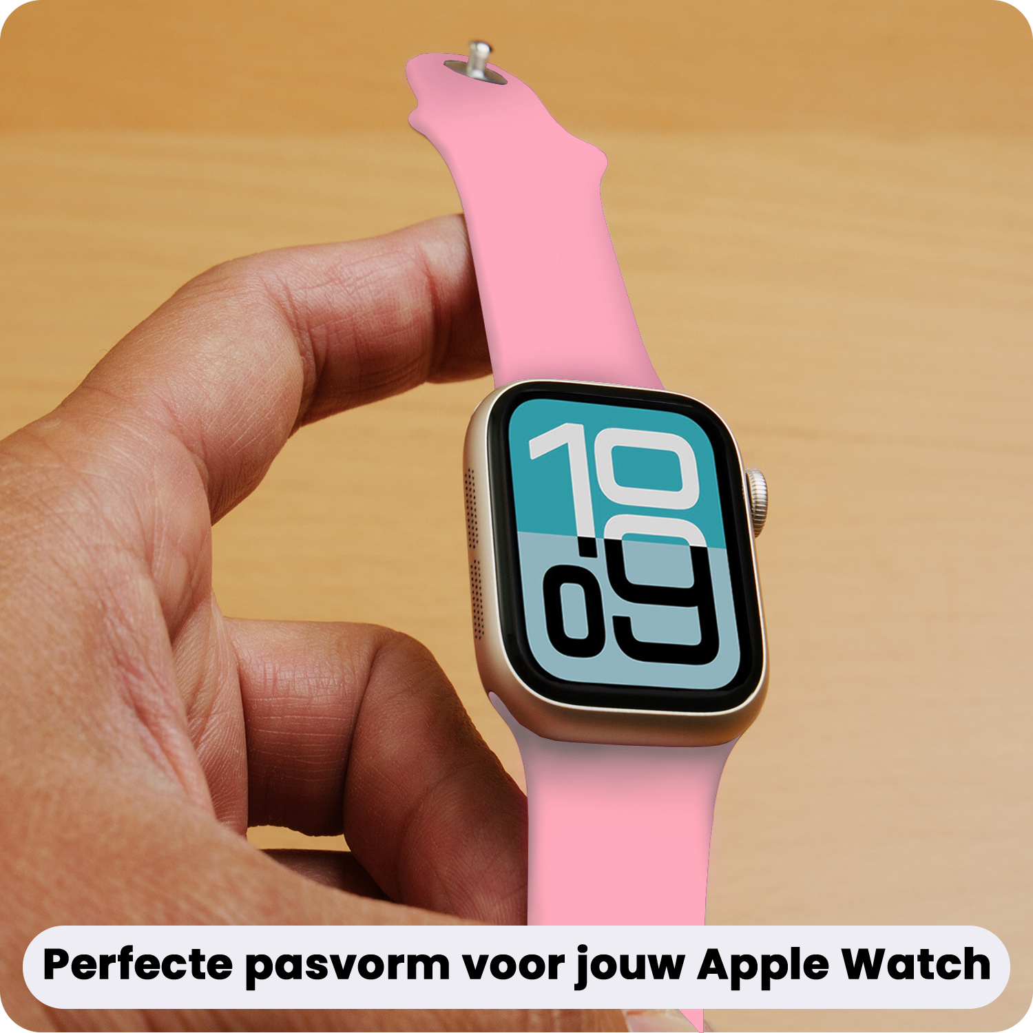 Forterra Forterra Apple Watch Bandje Siliconen Verstelbaar (38/40/41 mm) - Roze