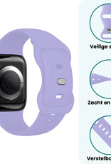 Forterra Forterra Apple Watch Bandje Siliconen Verstelbaar (38/40/41 mm) - Violet