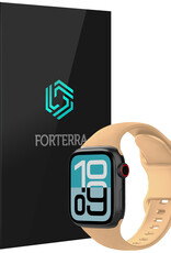 Forterra Forterra Apple Watch Bandje Siliconen Verstelbaar (38/40/41 mm) - Walnoot