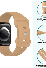 Forterra Forterra Apple Watch Bandje Siliconen Verstelbaar (38/40/41 mm) - Walnoot