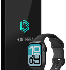 Forterra Forterra Apple Watch Bandje Siliconen Verstelbaar (38/40/41 mm) - Zwart
