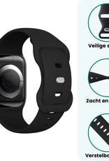 Forterra Forterra Apple Watch Bandje Siliconen Verstelbaar (38/40/41 mm) - Zwart