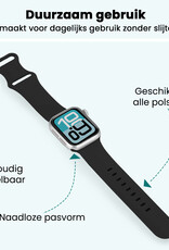 Forterra Forterra Apple Watch Bandje Siliconen Verstelbaar (38/40/41 mm) - Zwart