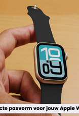 Forterra Forterra Apple Watch Bandje Siliconen Verstelbaar (38/40/41 mm) - Zwart