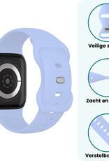 Forterra Forterra Apple Watch Bandje Siliconen Verstelbaar (42/44/45/46 mm) - Baby Blauw