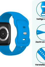 Forterra Forterra Apple Watch Bandje Siliconen Verstelbaar (42/44/45/46 mm) - Blauw