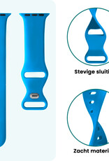 Forterra Forterra Apple Watch Bandje Siliconen Verstelbaar (42/44/45/46 mm) - Blauw