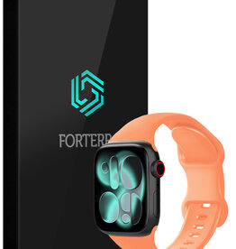 Forterra Forterra Apple Watch Bandje Siliconen Verstelbaar (42/44/45/46 mm) - Calendula