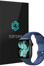 Forterra Forterra Apple Watch Bandje Siliconen Verstelbaar (42/44/45/46 mm) - Donkerblauw