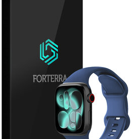 Forterra Forterra Apple Watch Bandje Siliconen Verstelbaar (42/44/45/46 mm) - Donkerblauw