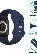 Forterra Forterra Apple Watch Bandje Siliconen Verstelbaar (42/44/45/46 mm) - Donkerblauw