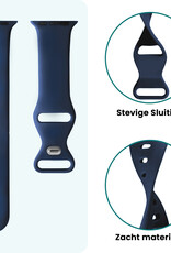 Forterra Forterra Apple Watch Bandje Siliconen Verstelbaar (42/44/45/46 mm) - Donkerblauw