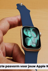 Forterra Forterra Apple Watch Bandje Siliconen Verstelbaar (42/44/45/46 mm) - Donkerblauw