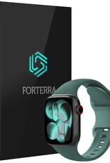 Forterra Forterra Apple Watch Bandje Siliconen Verstelbaar (42/44/45/46 mm) - Donkergroen