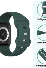 Forterra Forterra Apple Watch Bandje Siliconen Verstelbaar (42/44/45/46 mm) - Donkergroen