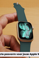 Forterra Forterra Apple Watch Bandje Siliconen Verstelbaar (42/44/45/46 mm) - Donkergroen