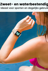 Forterra Forterra Apple Watch Bandje Siliconen Verstelbaar (42/44/45/46 mm) - Ivoor