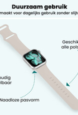 Forterra Forterra Apple Watch Bandje Siliconen Verstelbaar (42/44/45/46 mm) - Ivoor