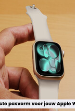 Forterra Forterra Apple Watch Bandje Siliconen Verstelbaar (42/44/45/46 mm) - Ivoor