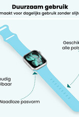 Forterra Forterra Apple Watch Bandje Siliconen Verstelbaar (42/44/45/46 mm) - Lichtblauw