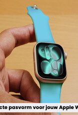 Forterra Forterra Apple Watch Bandje Siliconen Verstelbaar (42/44/45/46 mm) - Lichtblauw