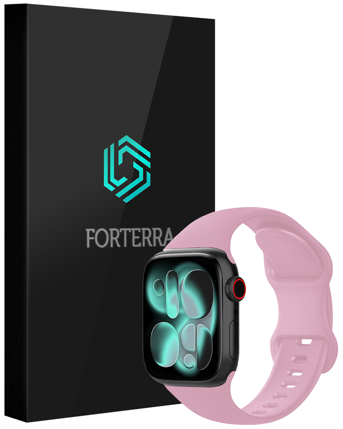 Forterra Forterra Apple Watch Bandje Siliconen Verstelbaar (42/44/45/46 mm) - Lila