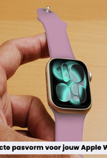 Forterra Forterra Apple Watch Bandje Siliconen Verstelbaar (42/44/45/46 mm) - Lila