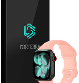 Forterra Forterra Apple Watch Bandje Siliconen Verstelbaar (42/44/45/46 mm) - Mint