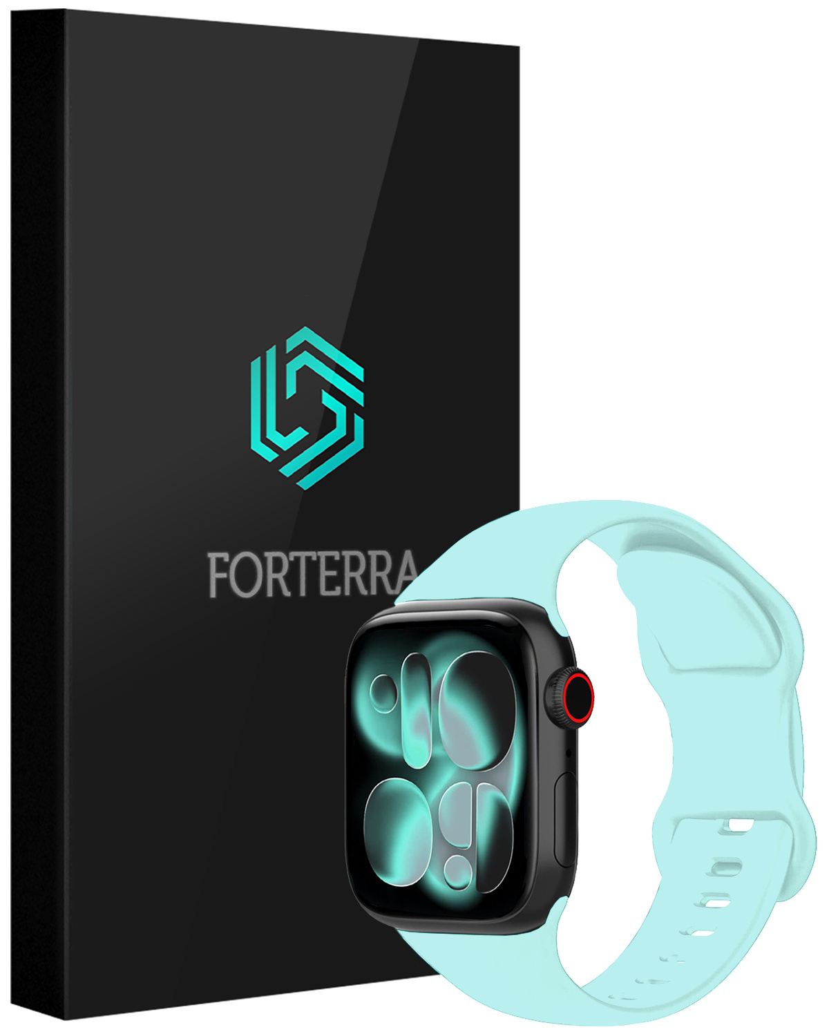 Forterra Forterra Apple Watch Bandje Siliconen Verstelbaar (42/44/45/46 mm) - Oud Roze