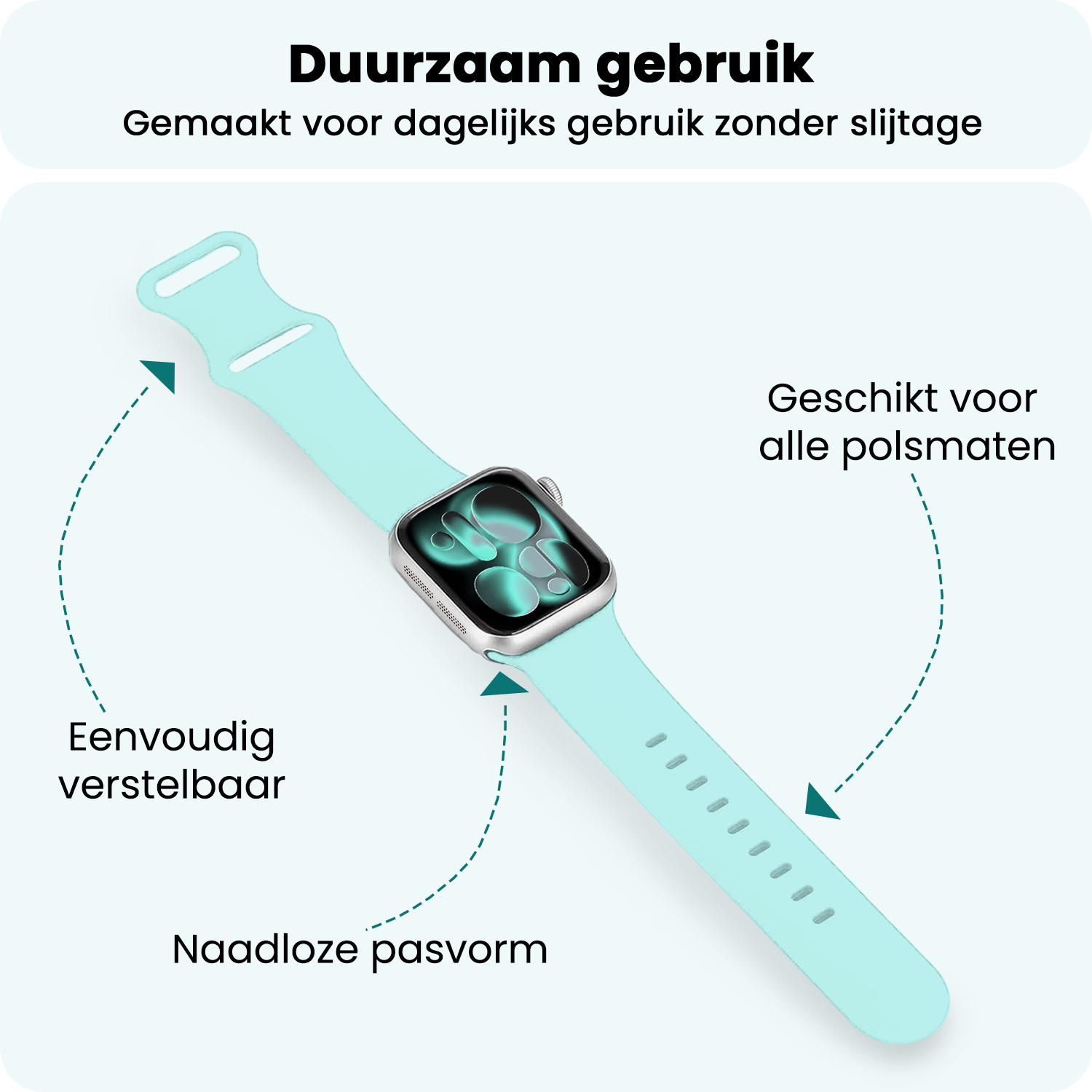 Forterra Forterra Apple Watch Bandje Siliconen Verstelbaar (42/44/45/46 mm) - Oud Roze