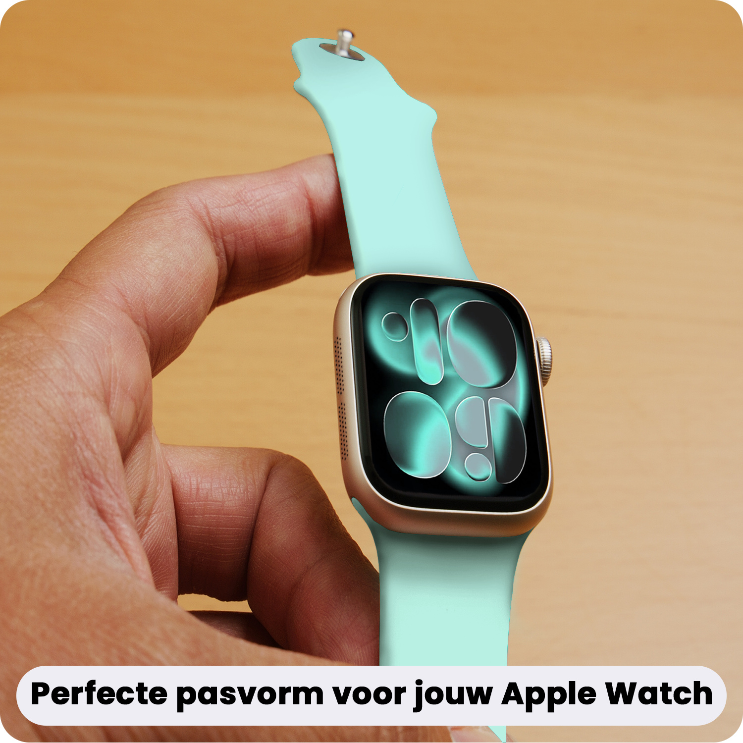 Forterra Forterra Apple Watch Bandje Siliconen Verstelbaar (42/44/45/46 mm) - Oud Roze