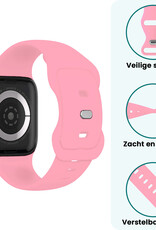 Forterra Forterra Apple Watch Bandje Siliconen Verstelbaar (42/44/45/46 mm) - Roze