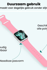 Forterra Forterra Apple Watch Bandje Siliconen Verstelbaar (42/44/45/46 mm) - Roze