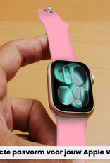 Forterra Forterra Apple Watch Bandje Siliconen Verstelbaar (42/44/45/46 mm) - Roze