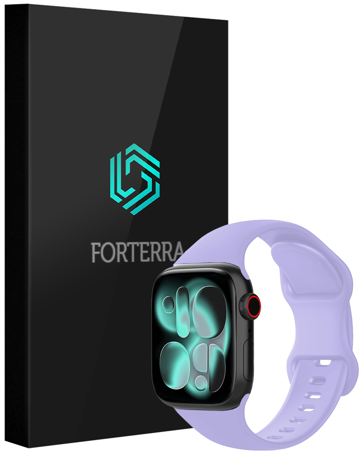 Forterra Forterra Apple Watch Bandje Siliconen Verstelbaar (42/44/45/46 mm) - Violet