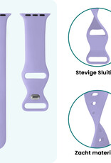 Forterra Forterra Apple Watch Bandje Siliconen Verstelbaar (42/44/45/46 mm) - Violet