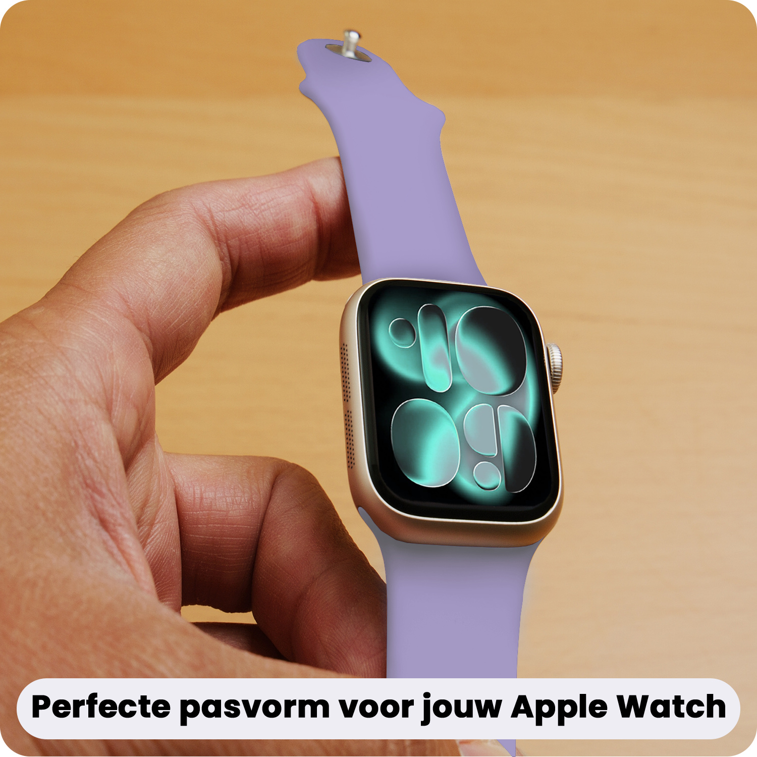 Forterra Forterra Apple Watch Bandje Siliconen Verstelbaar (42/44/45/46 mm) - Violet
