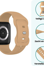 Forterra Forterra Apple Watch Bandje Siliconen Verstelbaar (42/44/45/46 mm) - Walnoot