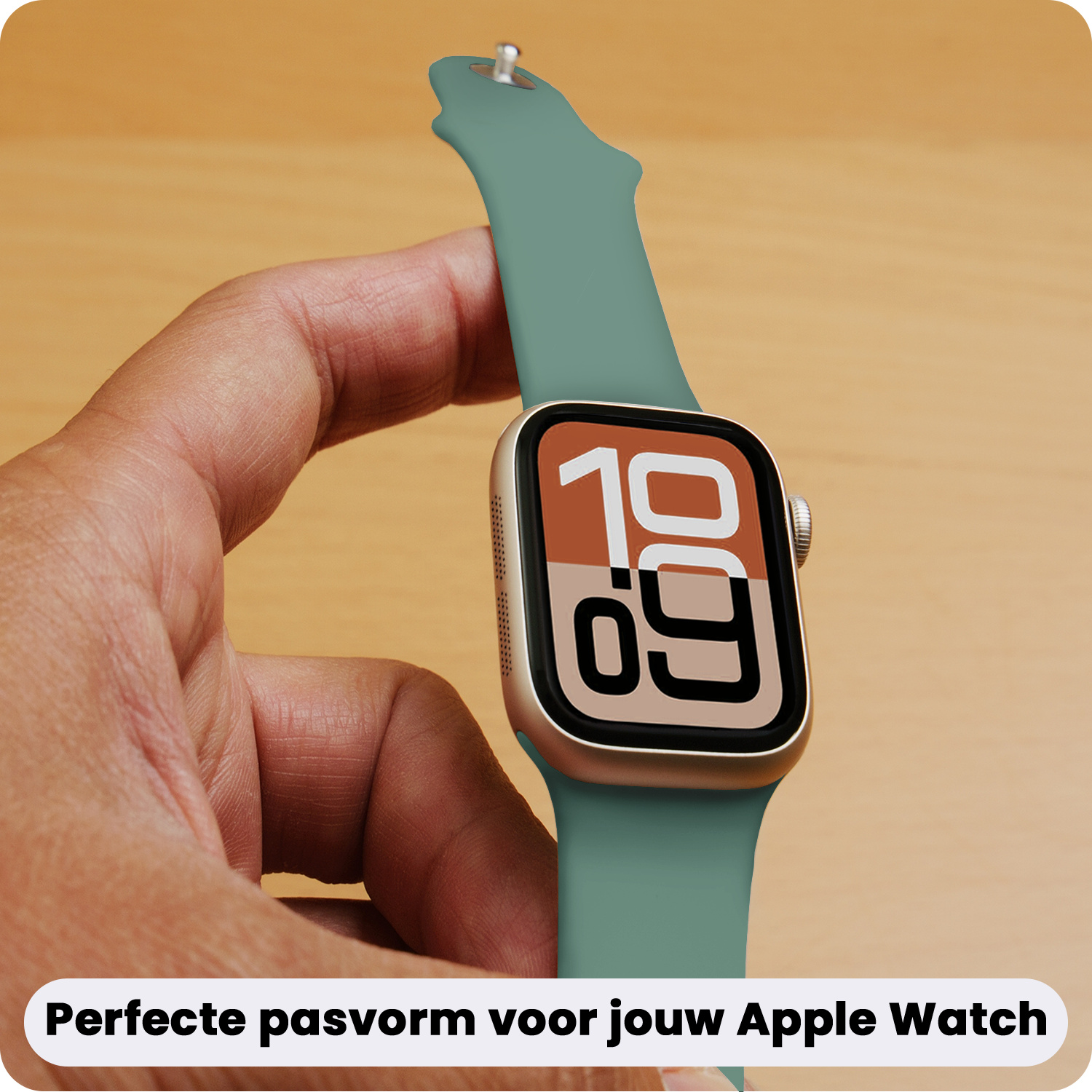 Nomfy Nomfy Apple Watch Bandje Siliconen Verstelbaar (38/40/41 mm) - Cactus